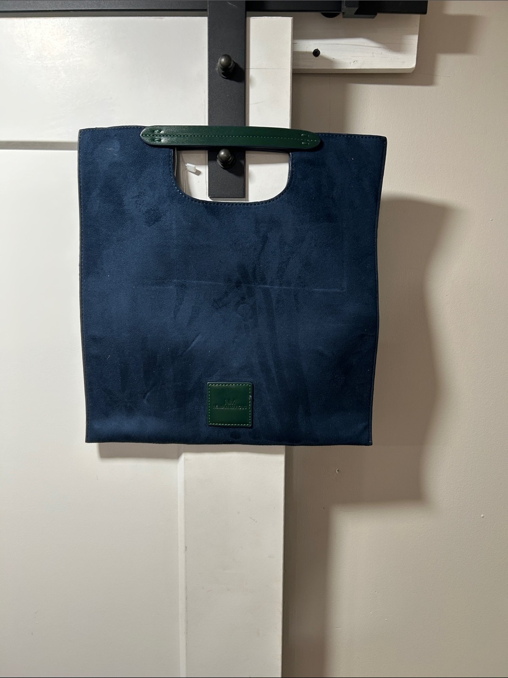 Neiman Marcus Navy Mini Bag with Green Trim